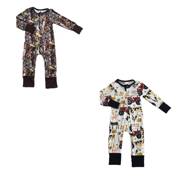 2024 No Moq New design baby bodysuit cute Pigs and cows soft toddler jumpsuit