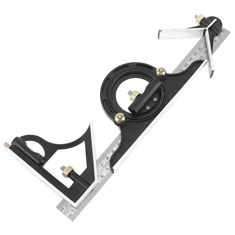 Agricultural Machinery & Equipment 3 In1 Adjustable Ruler Multi Combination 300mm Square Angle Finder Measuring Set Universal R