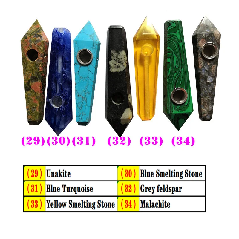 Wholesale high quality natural quartz stone crystal smoking pipes weed accessories