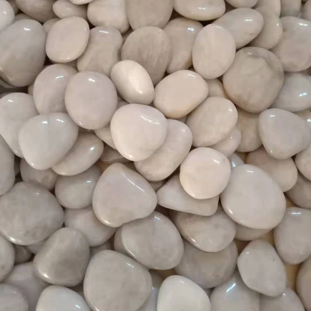 Ландшафтный декоративный чистый белый речной камень галька ландшафт