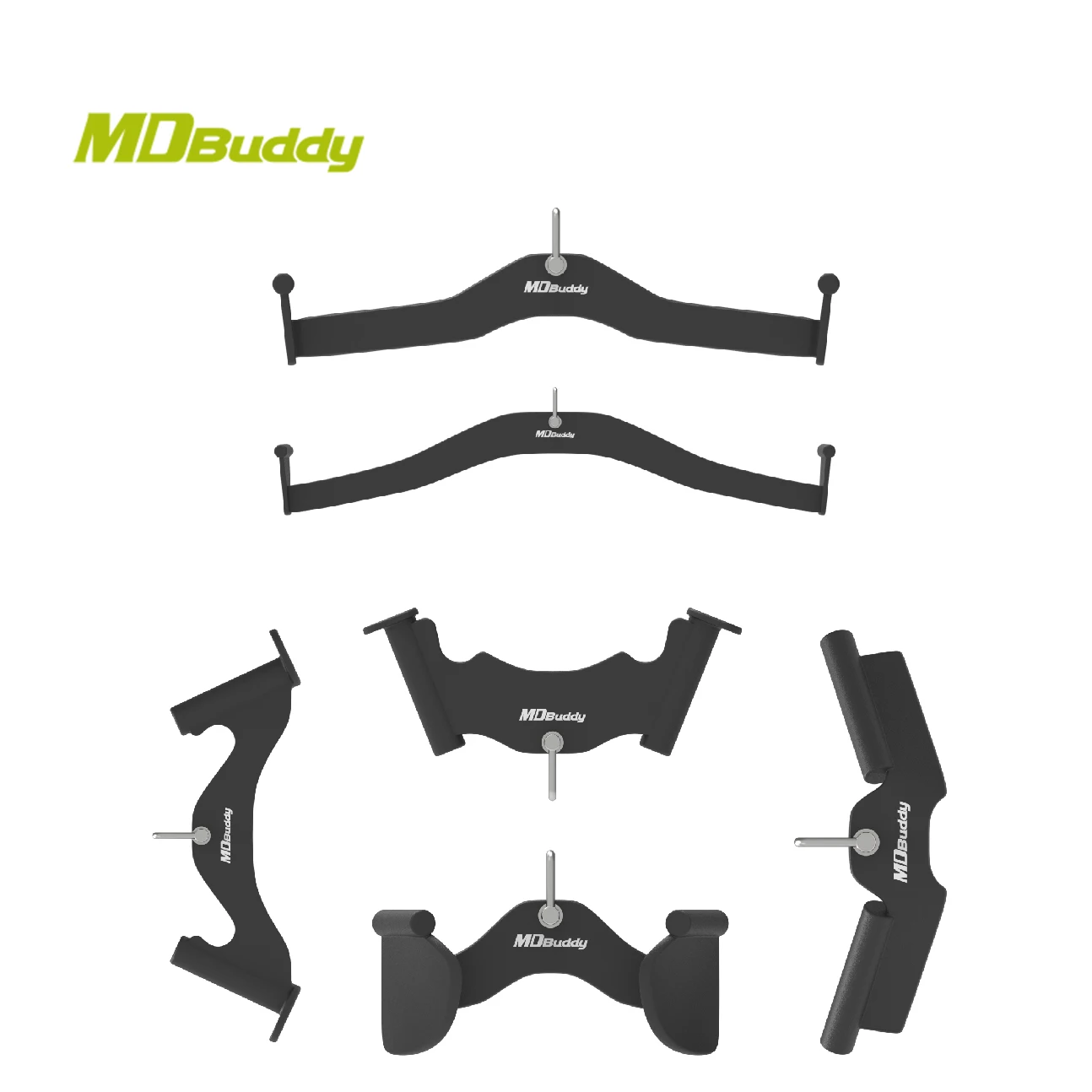 Сталь MDBuddy с экологически чистым ПВХ шкивом кабельная машина насадки на трицепс-лат вытягиватель
