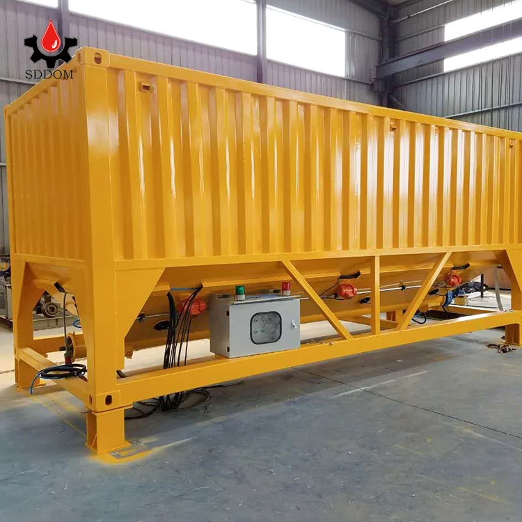 Professional manufacturer SDDOM Hopper New Horizontal bulk portable concrete mixing Cement Silo supplier