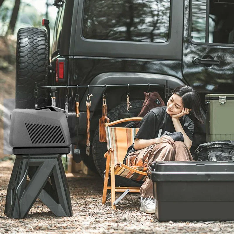 2023 Portable 110V 220V 12V 24V Outdoor Travel Mini Ac Dc Tent Air Conditioner Black Mini Aircon Portable For Outdoor