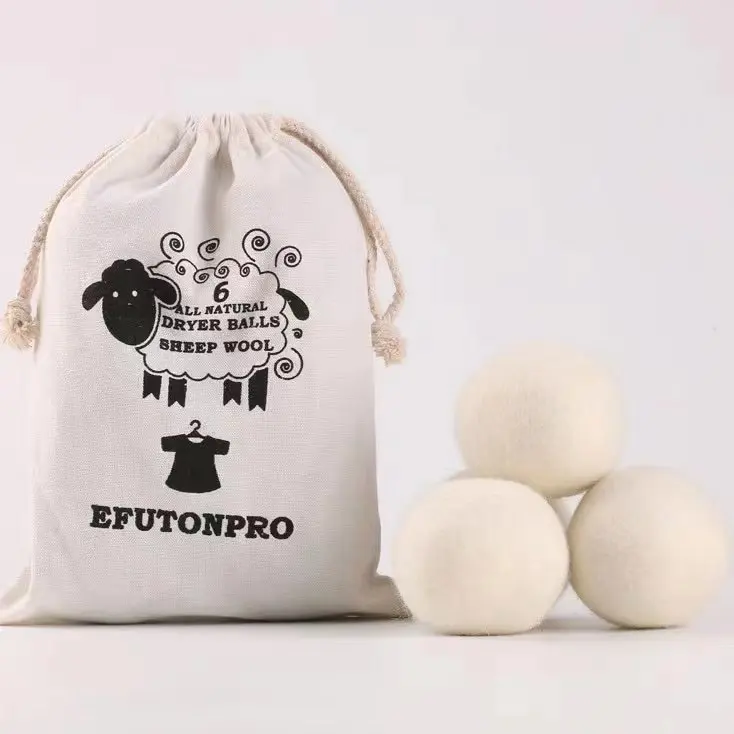 100% new zealand dryer wool felt balls organic wool drying ball