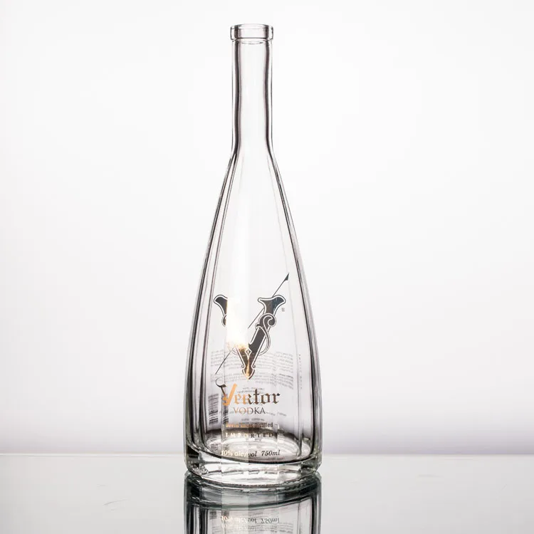 750ML Transparent Glass Distilled Premium Vodka Bottle Alcoholic Beverage Alcohol Bottles