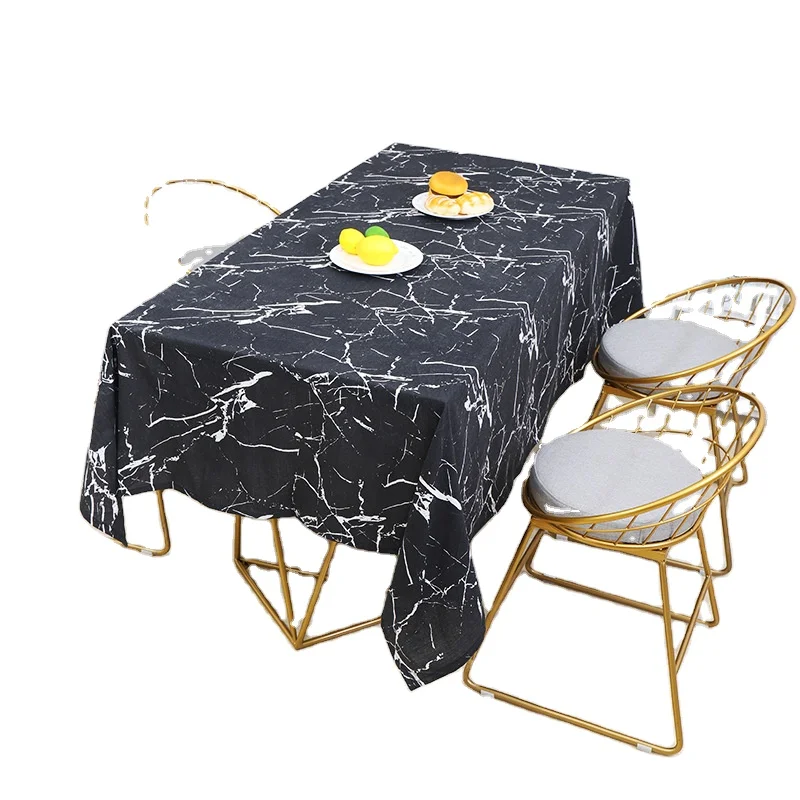 Oilcloth Waterproof Cotton Linen Rectangular Table Cloth For Dining Table Home Party Hotel Table Decoration Cloth