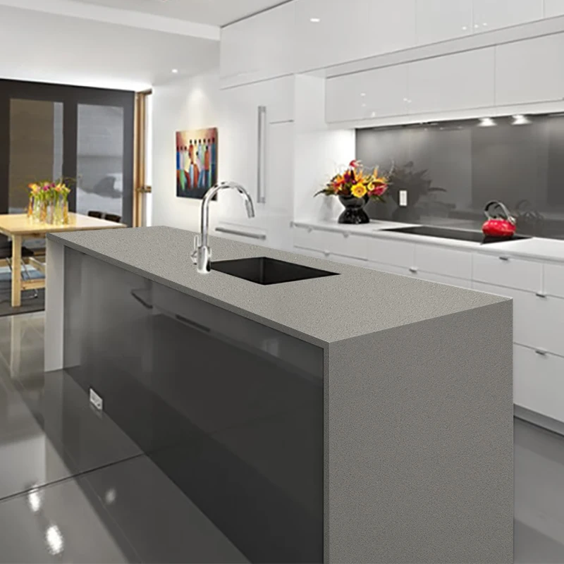  artificial Customized marble look Solid Surface Artificial quartz Stone Kitchen Vanity Counter