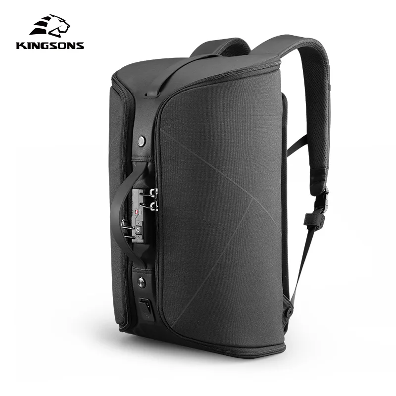 Wholesale Anti Theft Backpack Smart TSA Lock Travel Bag Smart USB Charging Port Back Pack Black