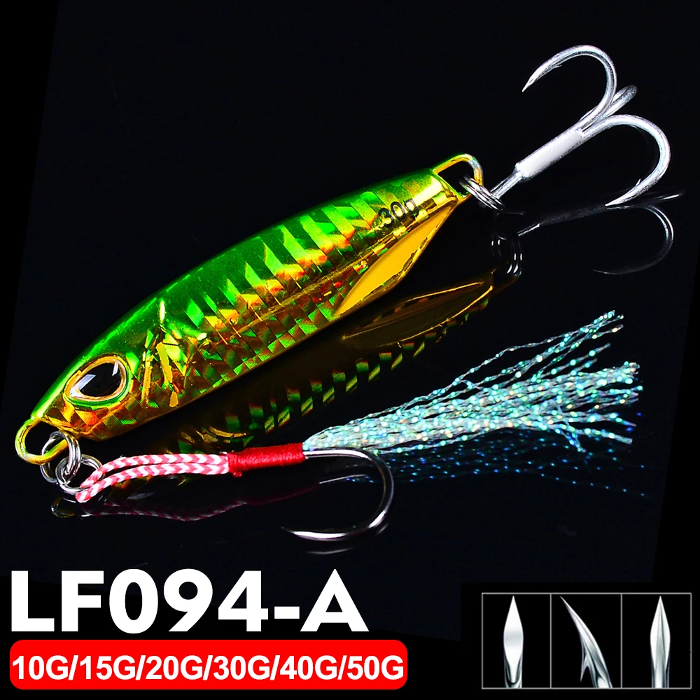 10g 15g 20g 30g 40g 50g Wholesale Fishing Lures Saltwater Long Sinking Casting Fishing Lure Lead Metal Flat Jig Lead Lure