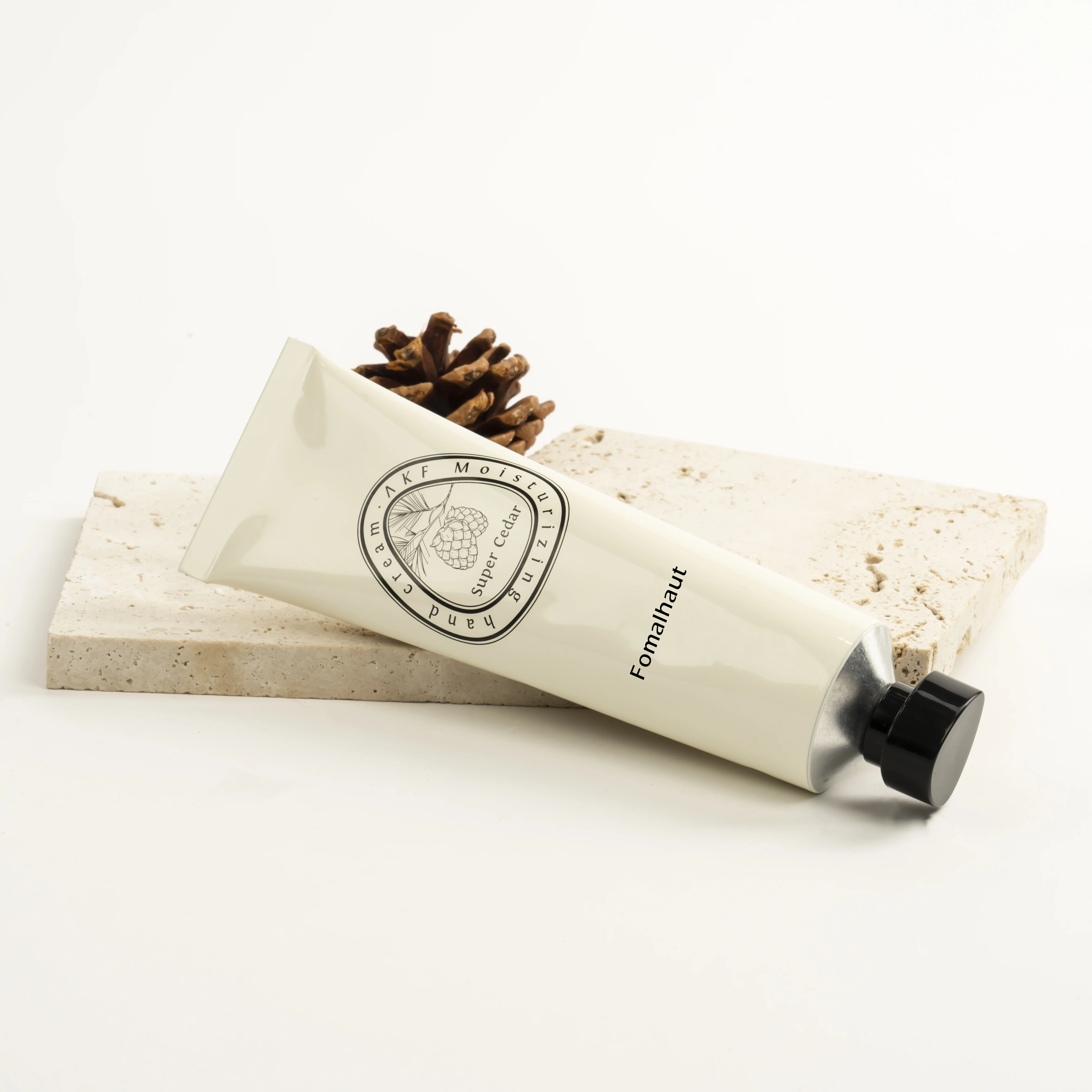 Empty pure aluminum hand cream tube Skin cream soft tube squeeze tube with triangular cap