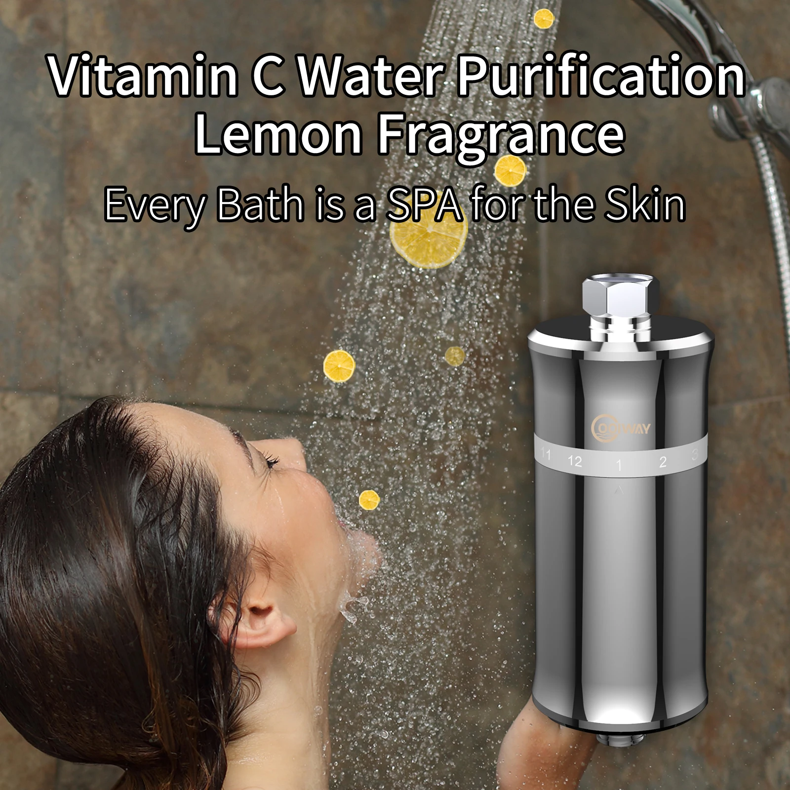 Reducing residual chlorine household bath purifier baby skin care shower filter tap water pre-filter shower