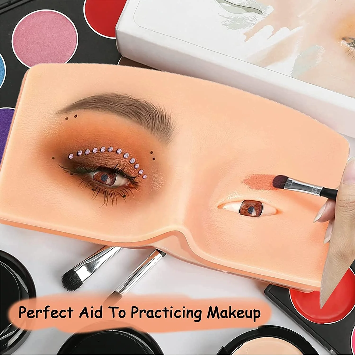 MAGEFY оптовая продажа многоразового использования 5D силиконовая бионическая кожа лицо макияж глаз тренировочная доска