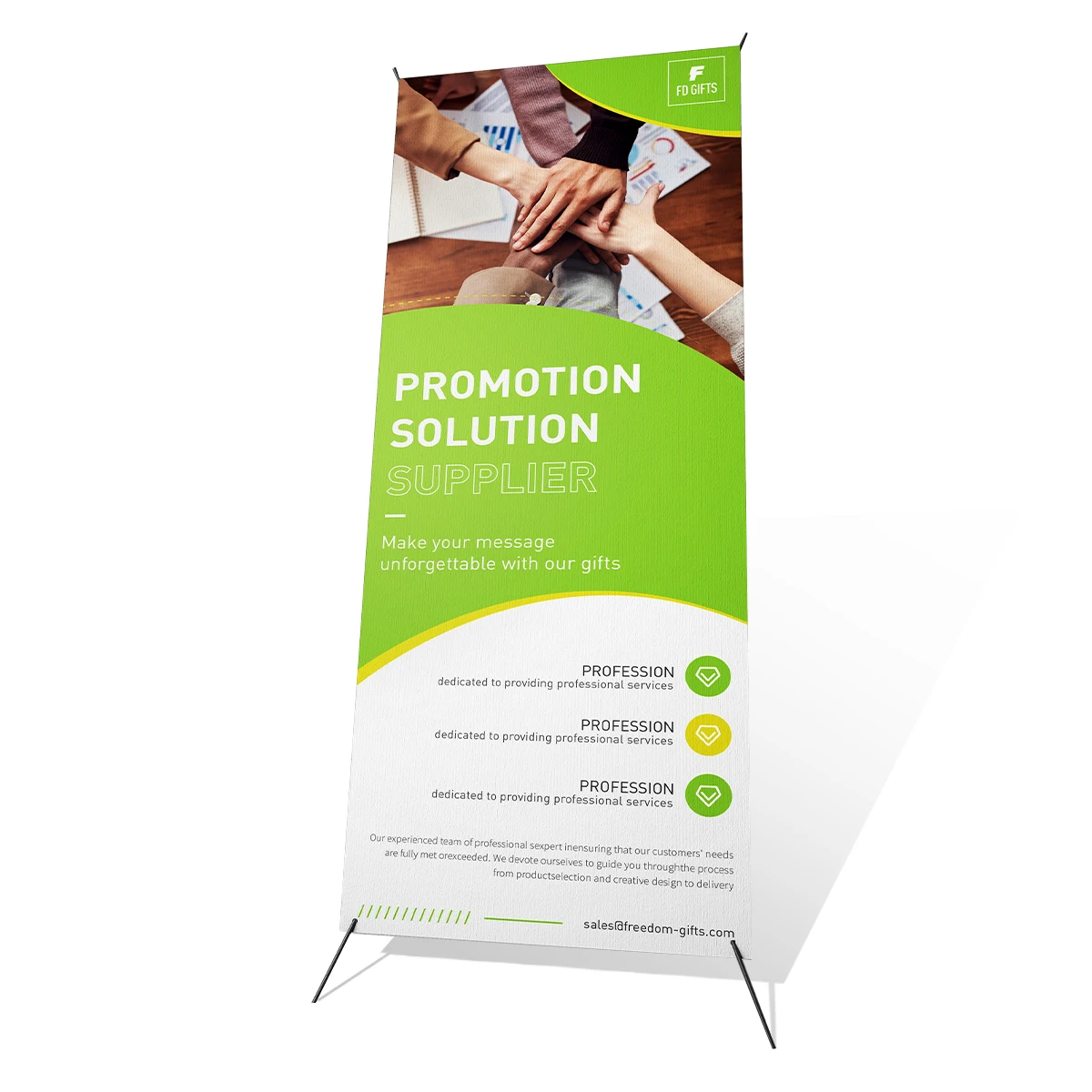 Customized Popular Easy Set Up X Stand Display Banner Stand for Advertising
