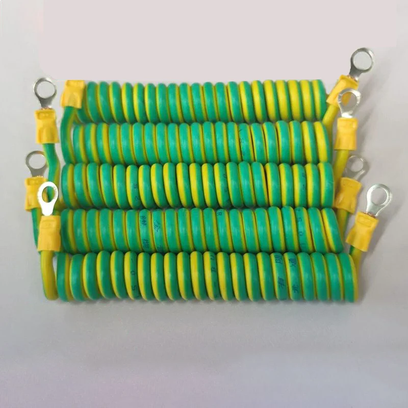Custom Ring Terminal wiring harness amp tyco te assembly wire Green Yellow Drain Cable