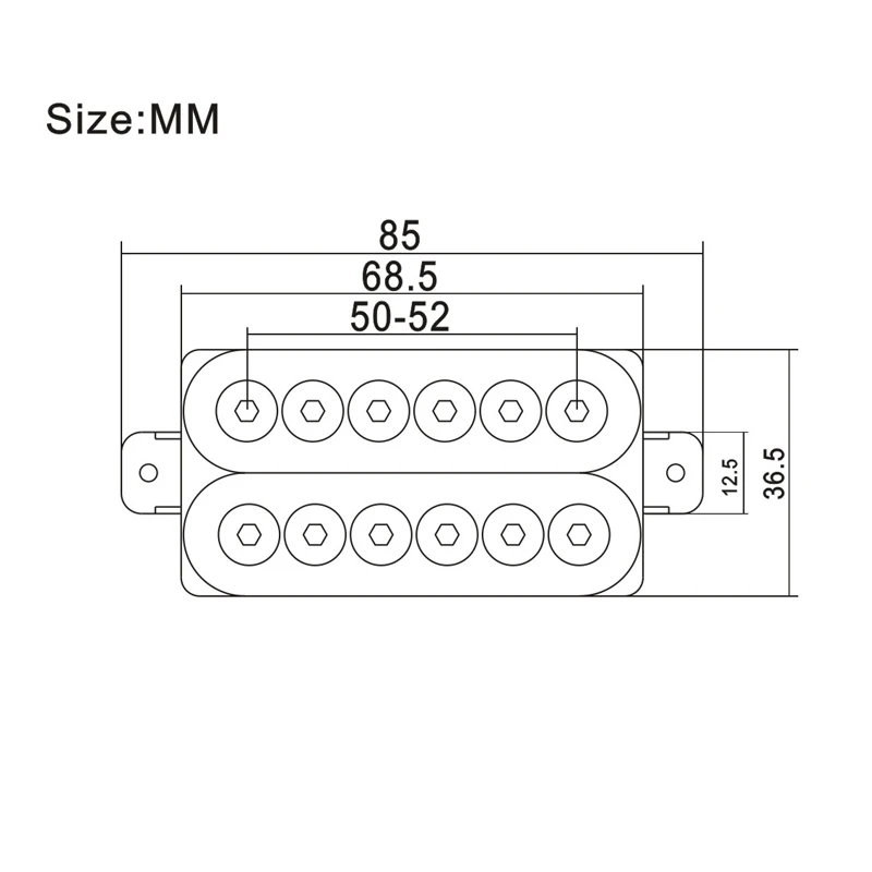 Adjustable Metal Double Coil Electric Guitar Pickups Humbucker Punk