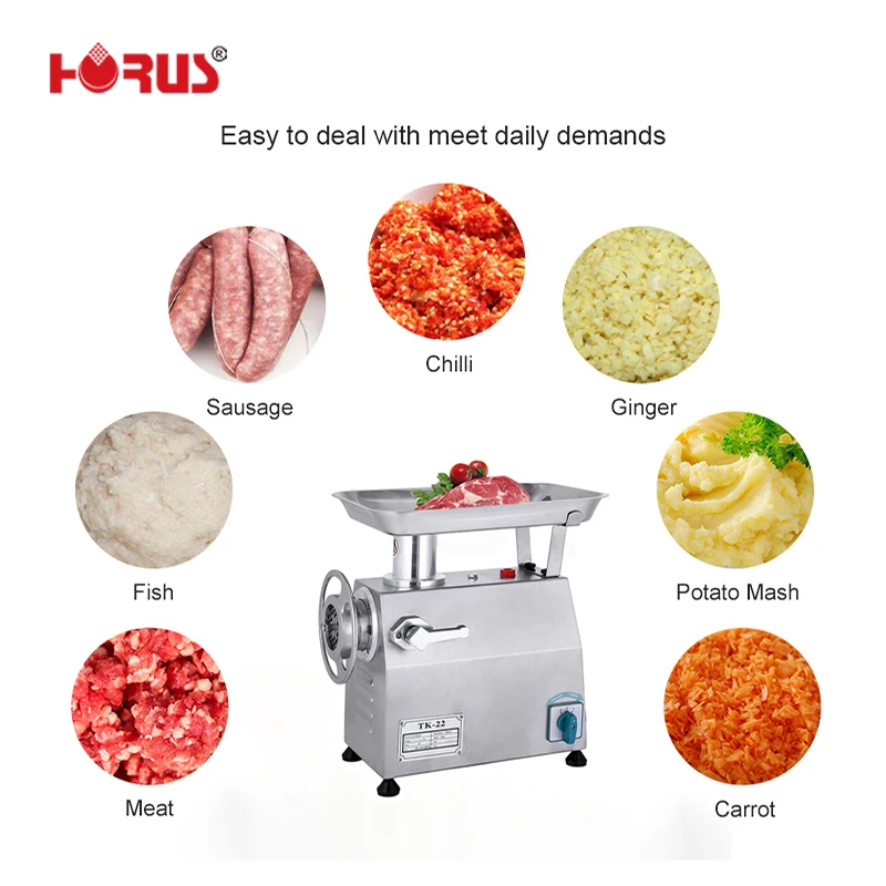 Промышленная Мясорубка Horus TK12 TK22 TK32 с 2200 Вт и наполнителем для колбасы