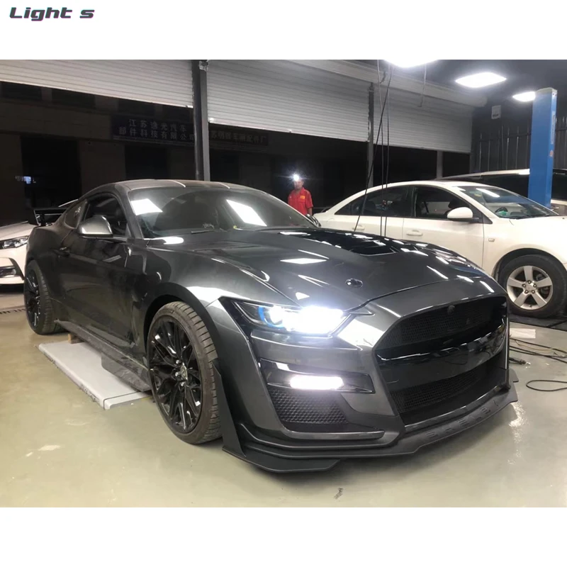 Automotive accessories  front/rear bumper assembly hood fender headlight for Ford Mustang 15-17 upgrade Shelby GT500 look like