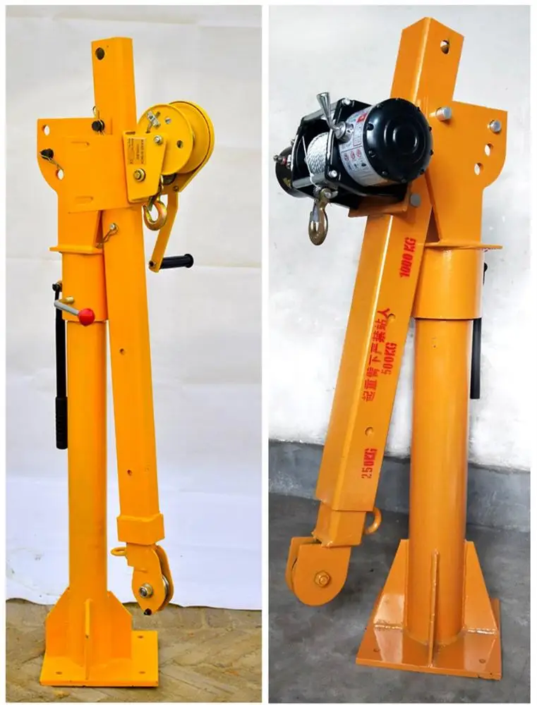 Light household small crane machine items heavy weight 1 ton telescopic adjustable wire electric hoist