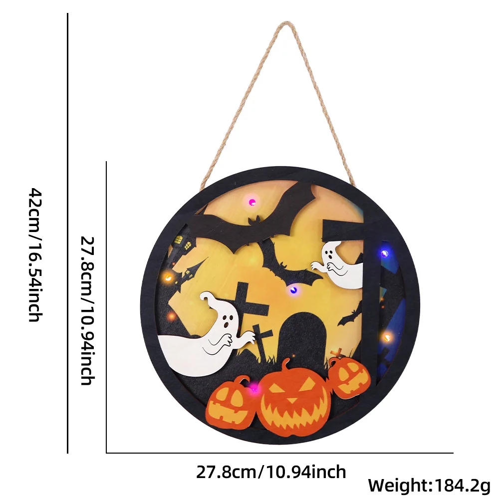 2024 Halloween Party Decoration Pumpkin Pumpkin Tombstone Spider Web Cat Castle Door Hanging Ghost Festival Decor Pendant