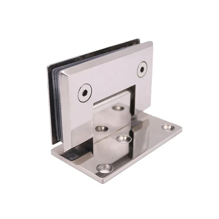 Stainless steel  90 degree shower hinge bathroom clamp shower enclosure door hinge hydraulic hinge