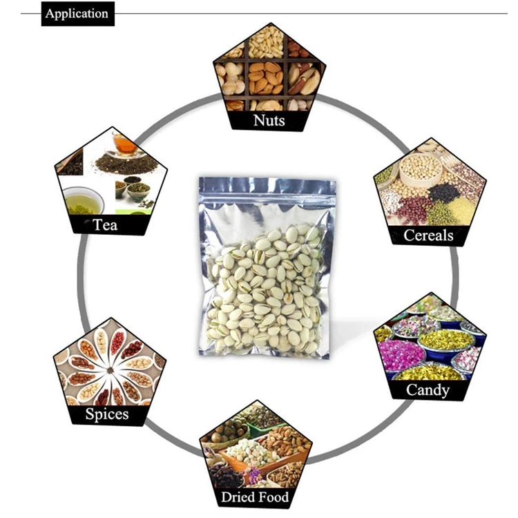 Resealable Zipper Top Clear Front Yin Yang Back Mini Smell Proof 3 Side Seal Storage Foil Pouch Jewellery Mylar Zip Lock Bag