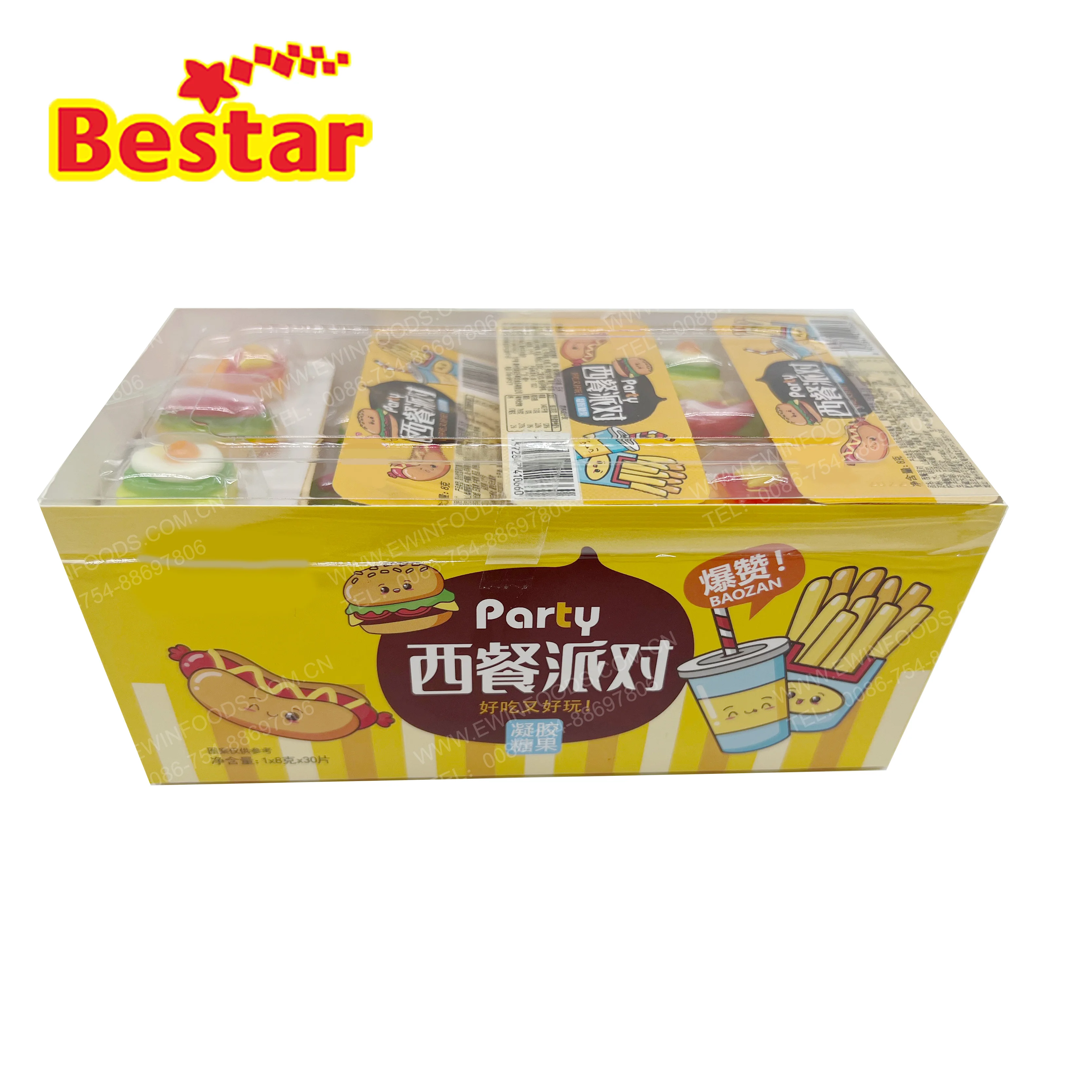 Free sample gummy french fries shape gummy candy sandwich shape gumdrop fast food shape gummies