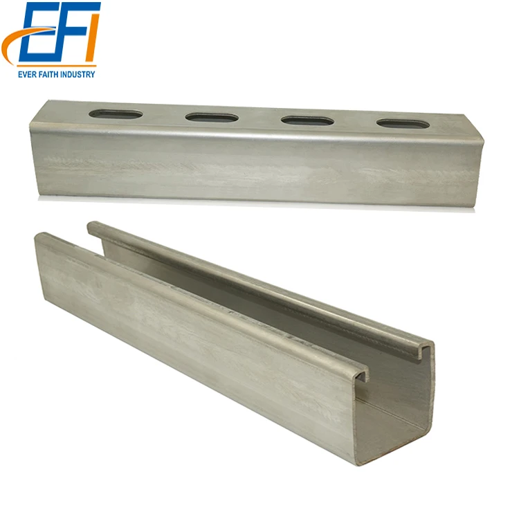 Best Price Mild Steel Galvanized Metal Slotted Unistrut C Channel Strut Rail