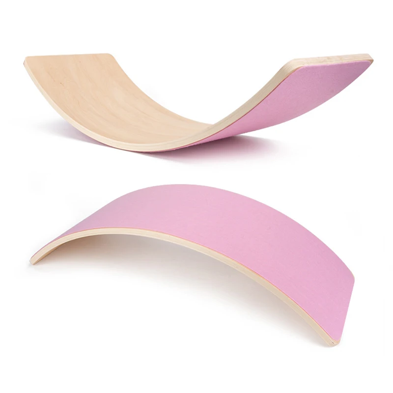 Kids Board Curved Wooden Balance Board Toy Natural Wood Seesaw For Toddlers Kids