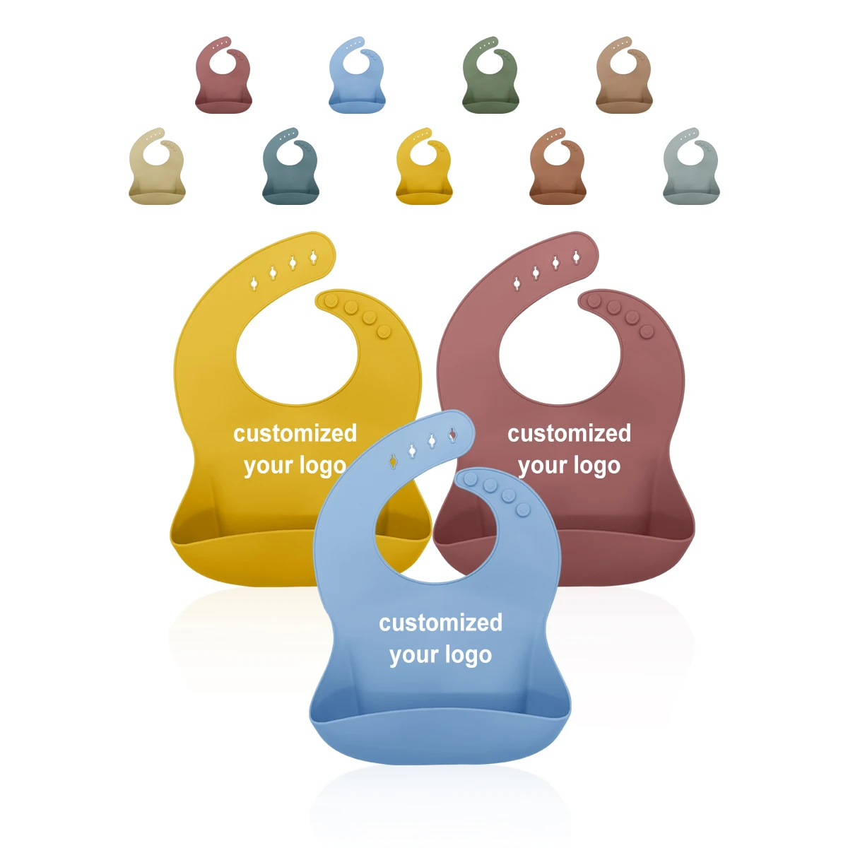 Bpa бесплатно силиконовые детские нагрудники оптом настраиваемый водонепроницаемый нагрудник Регулируемый легко чистить экологически чистый детский силиконовый