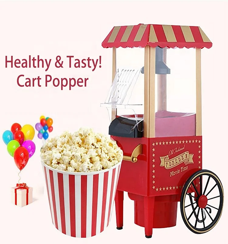 Gas Air Popcorn Popper Making Machine Popcorn Cart For Sale
