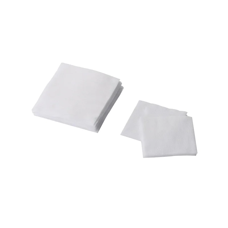 Surgical Square Packs Medical Sterile Non-Woven Swabs Pads 5x5 10x10 Breathable Organic Spunlace Technics Plain Style