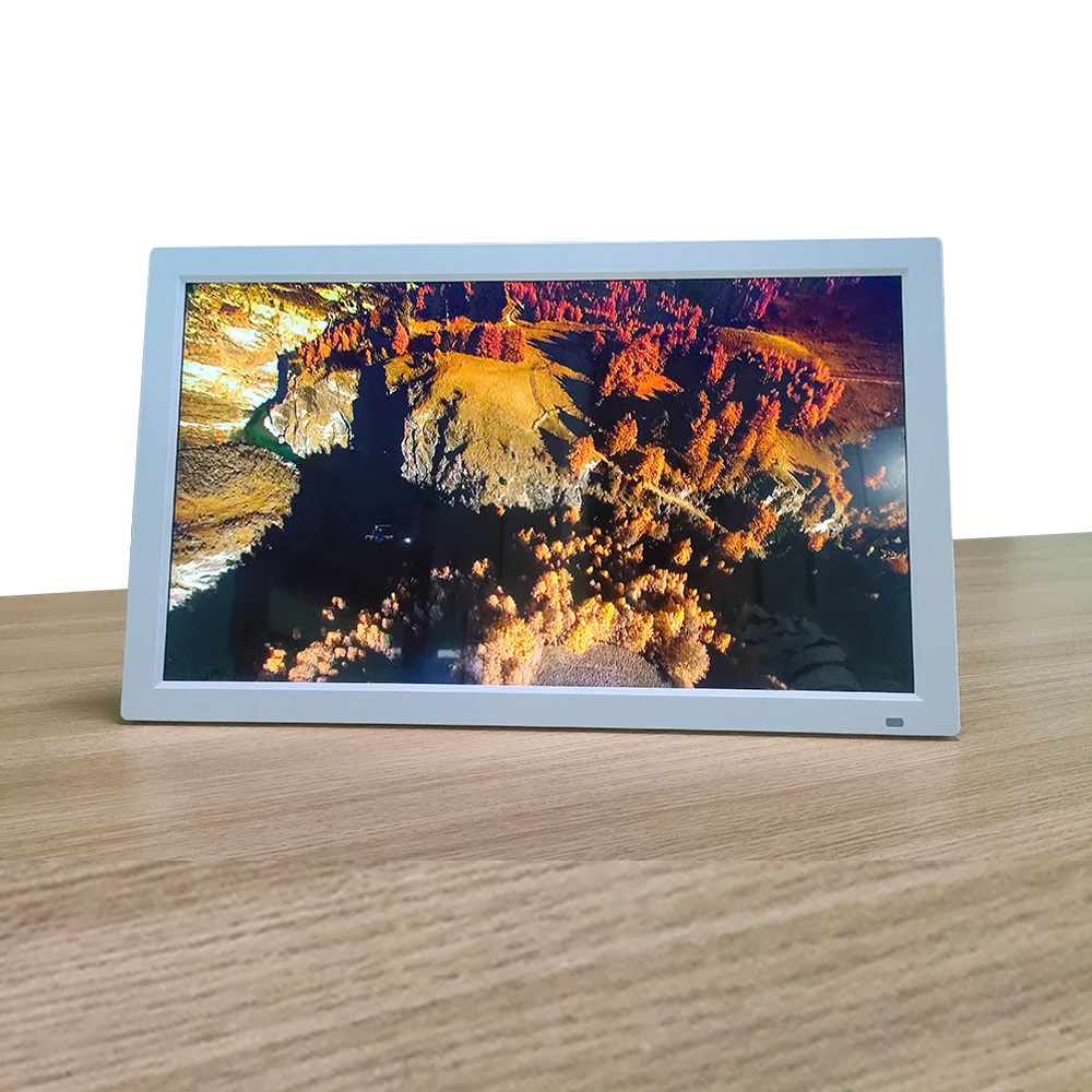 Wall hanging table stand advertising player mp4 loop playback video 21.5 inch restaurant display screen