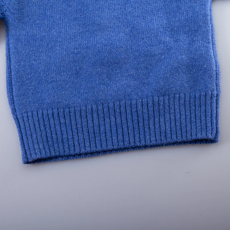 Baby Boys sweater designs cashmere baby blue Color Hooded Knitted sweater with Animal Ears