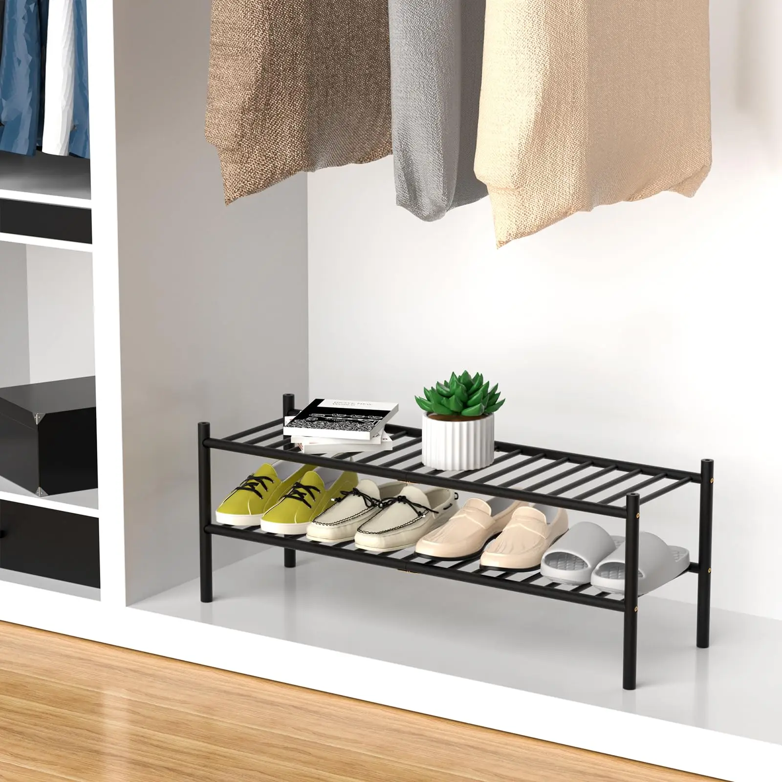 Modern Wooden Zapatero 2 tier 3 tier 4 tier Shoe Stand for Home Bamboo Organizador de Zapatos