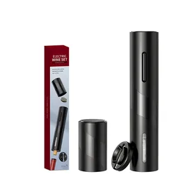 Hot Selling Automatic Wine Corkscrew One Touch Button Reusable Electric Opener Battery Operated Bottle Openers With Foil Cutter