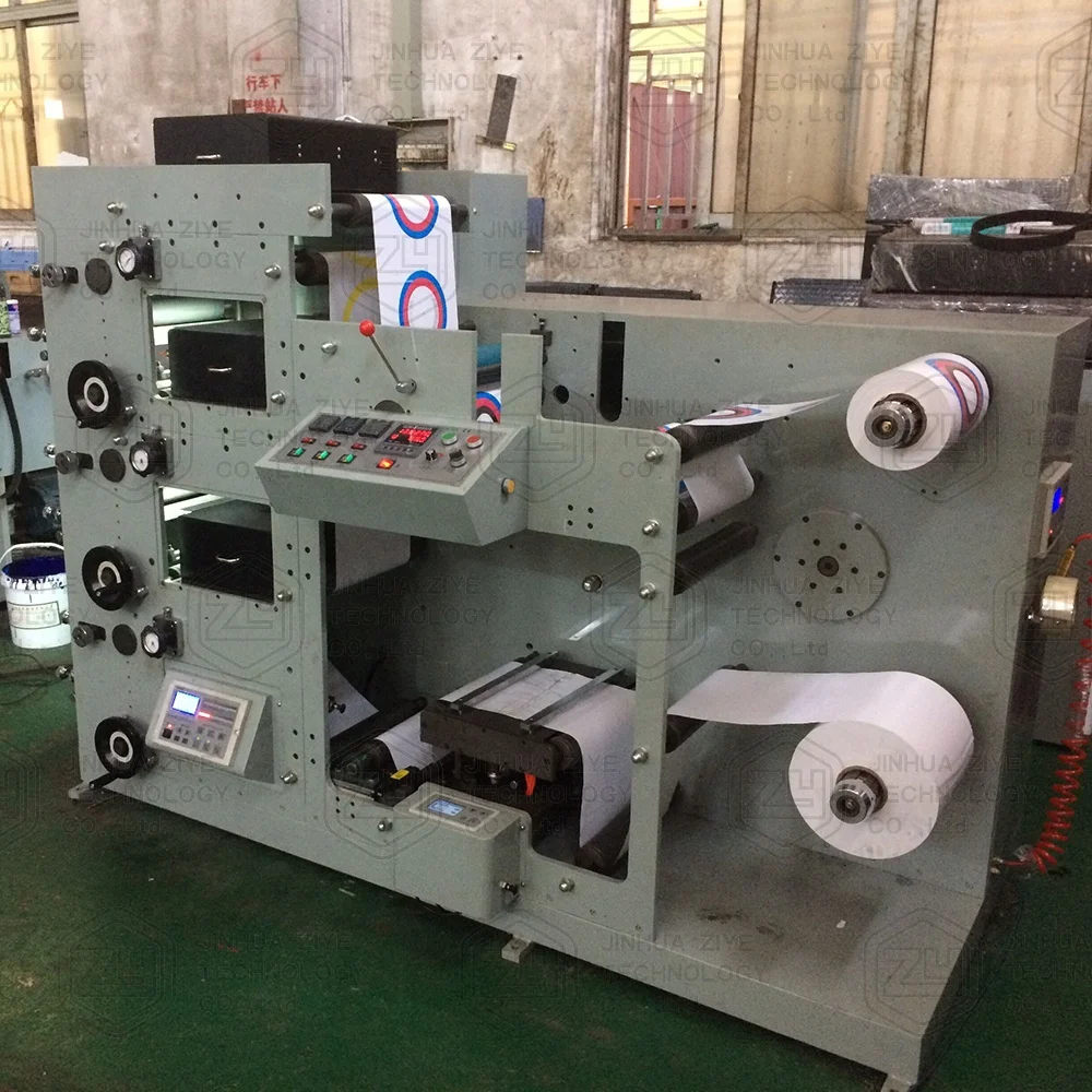 FPL450-2 Narrow Web Horizontal Online Flexo Printer Die Cutting Stamping Printing Machine Flexographic Printer