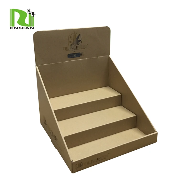 Cardboard Small Counter Top Sample Display Kraft paper displays