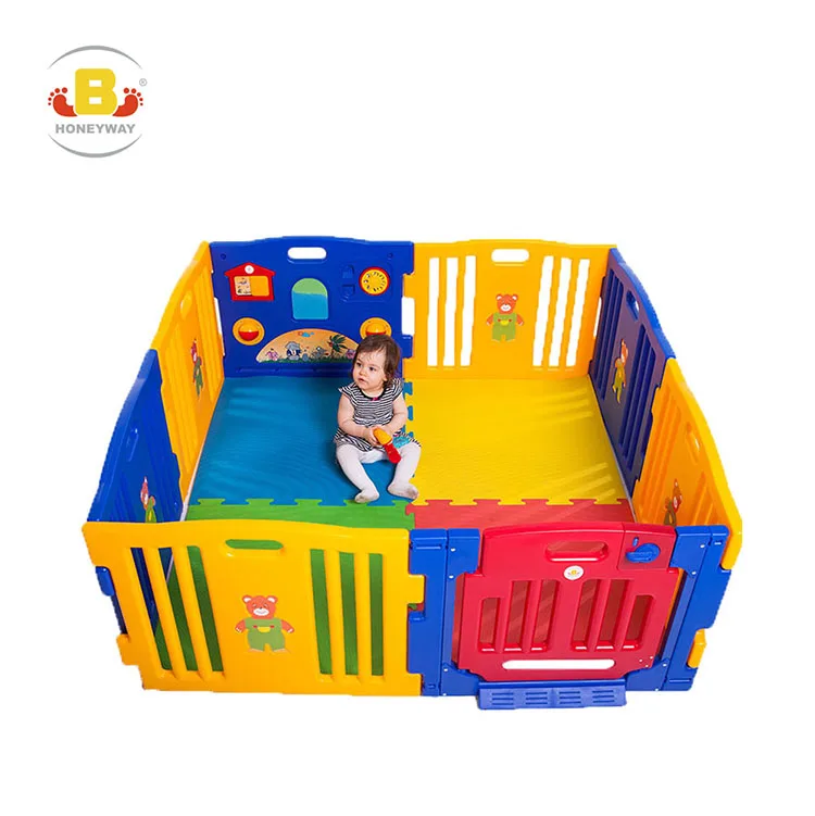 Цветной детский манеж Play yard с воротами для защиты безопасности детей