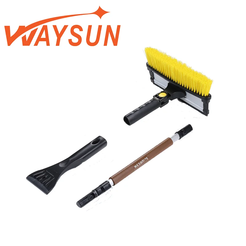  Популярная съемная телескопическая щетка для снега WAYSUN с мягкой щетиной и распылением алюминиевых