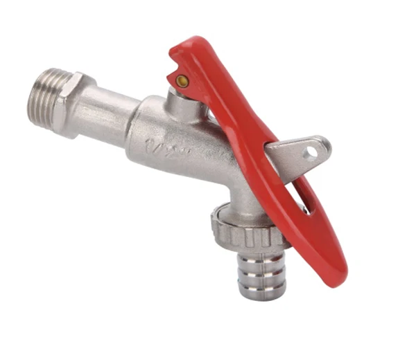 PN20 Brass Single Cold Water Basin Faucet  Garden Mop Pool Taps Wall Mount Thread with External Thread