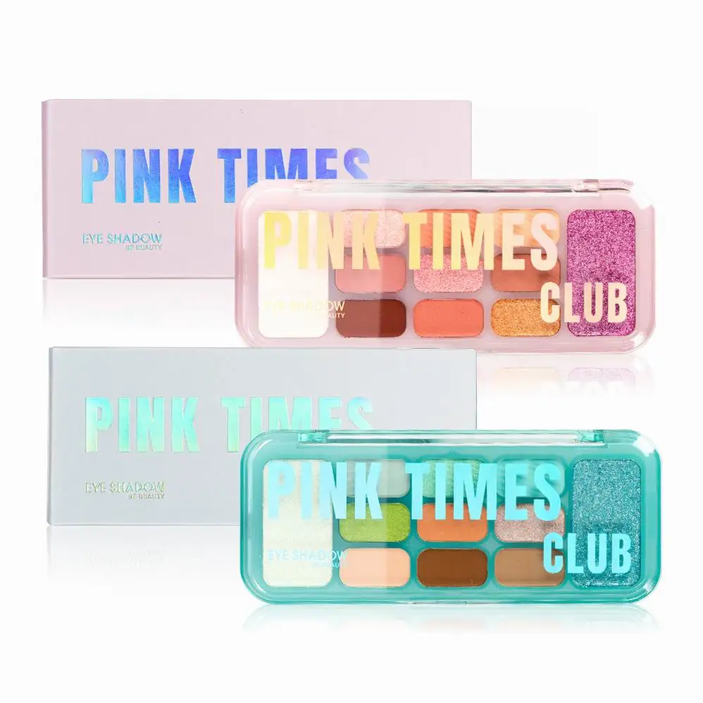 Warm Tone Highly Pigmented Good Eyeshadow Palettes Blue Eyes Big Size Powder Pink Blue Times Club Eyeshadow Palette