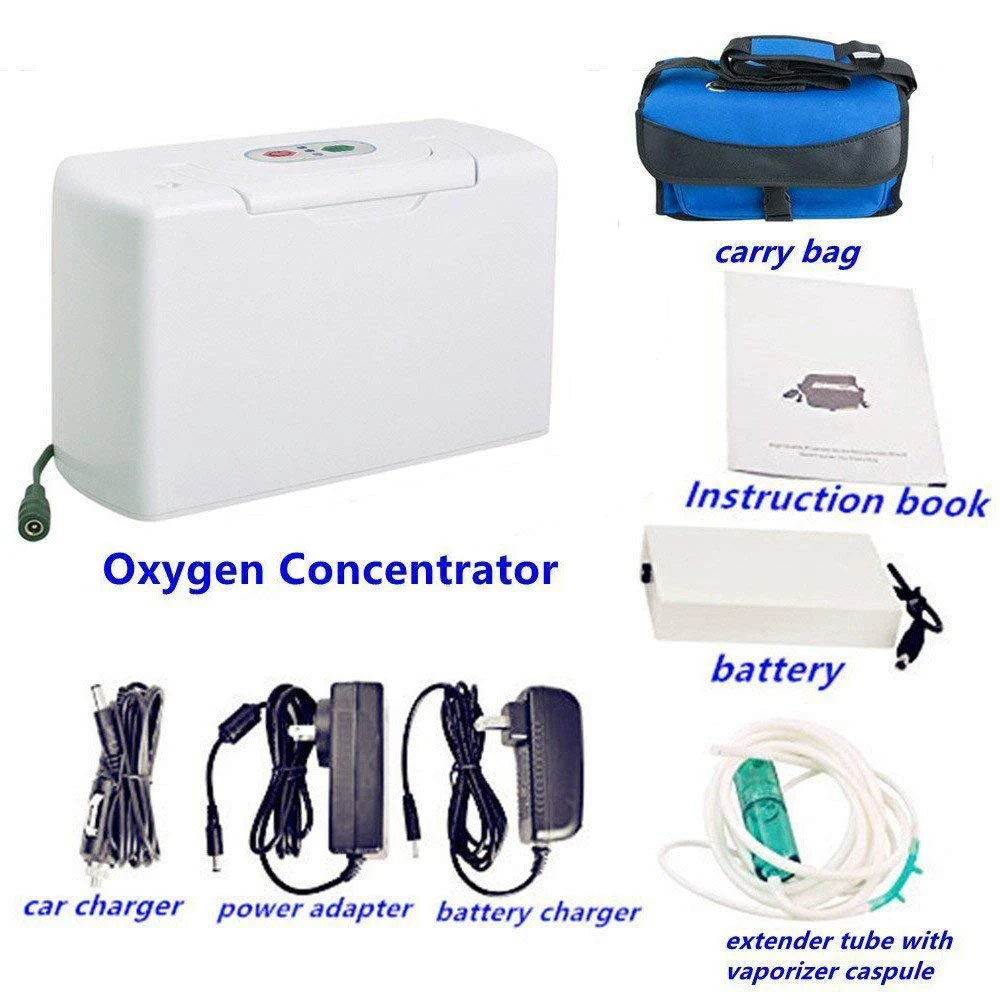 
high quality hot sale rechargeable 3L small portable battery operated oxygen concentrator manufacturers with battery 