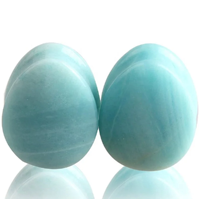 Amethyst Amazonite Teardrop Oval Ear Tunnels Organic Stone Expander Ear Plug Tunnel  Piercing Jewelry Set