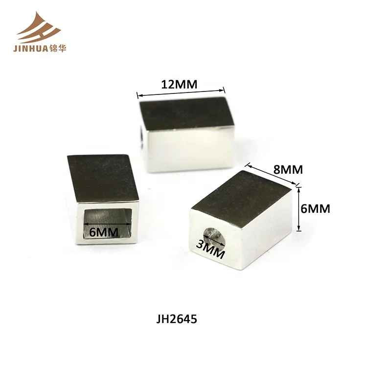 Горячая Распродажа Cuboid круглое отверстие из цинкового сплава под заказ сумочка шляпа шнур конец