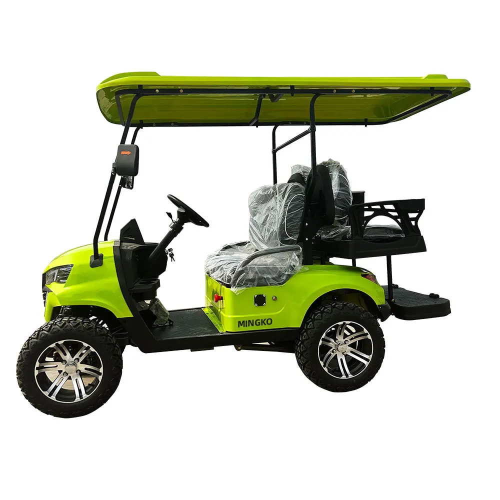 Adults 4-wheel electric golf cart 5KW 72v  battery Red golf cart for sale