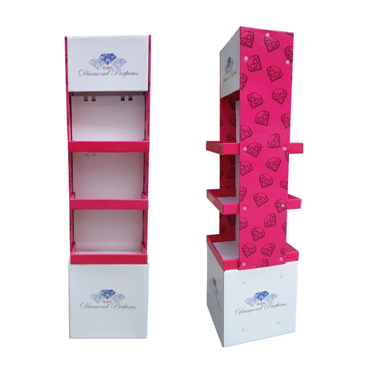 
Pop up cardboard products display stand brochure flyer 3 tiers cardboard cupcake stand 