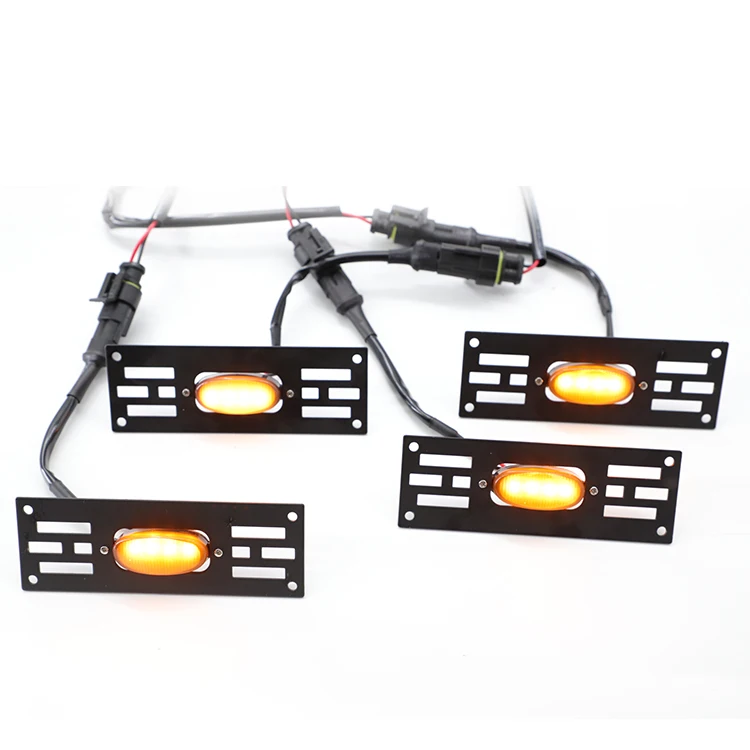 Aluminium ABS Plastic Led Light Car Grille Badge Grill Led Light for Universal Car Praod Land cruiser BMW BENS TOYOTA