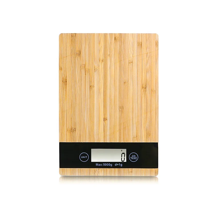 2021 Multifunction high precise 5kg bamboo digital electronic calorie Portable kitchen food scales with lcd