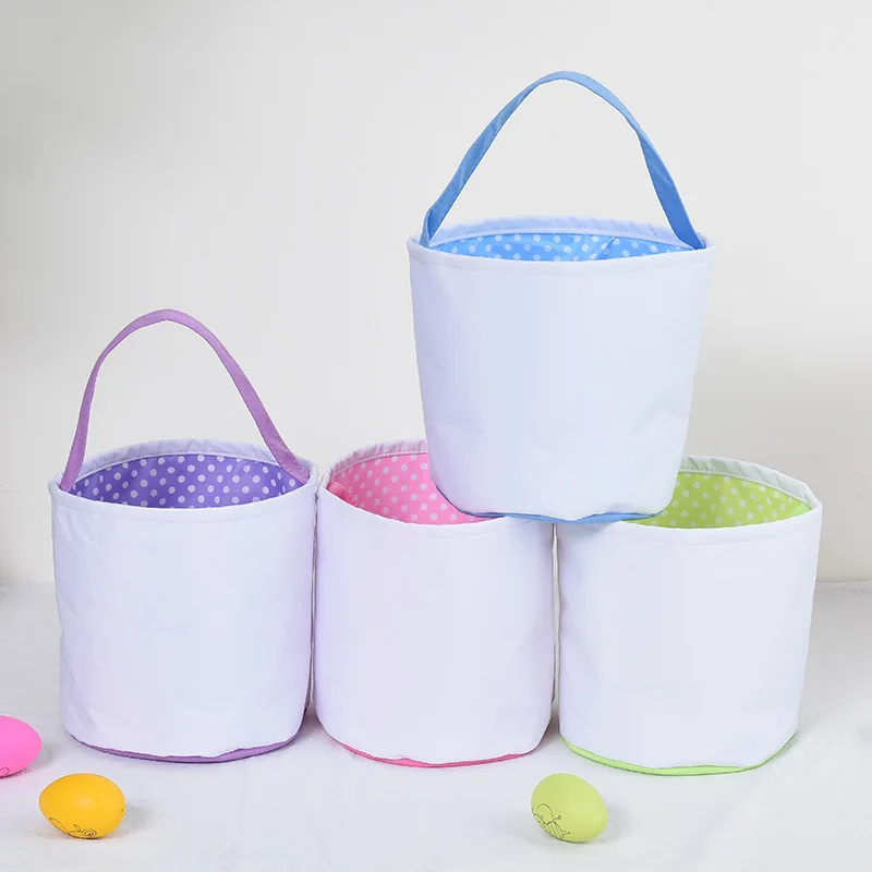 Wholesale Candy Gift Bags Sublimation Bunny Eggs Colorful Easter Bunny Basket