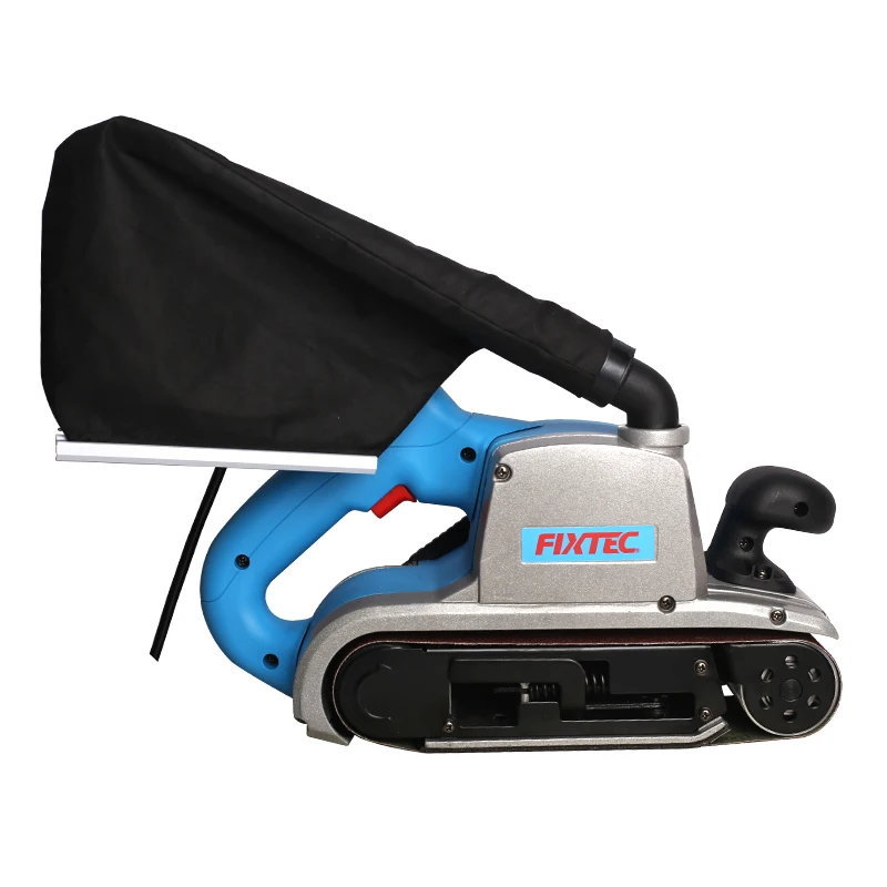 FIXTEC Industrial Portable 1200W Electric Handheld Wood Sander 4' Wide Belt Sander Machine for Wood
